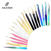 Τσιμπιδάκι βλεφαρίδων από ανοξείδωτο ατσάλι Professional για επέκταση βλεφαρίδων Χρυσό ντεκόρ Αντιστατικό τσιμπιδάκι φρυδιών Επέκταση βλεφαρίδων