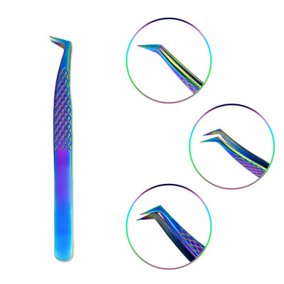 Τσιμπιδάκι βλεφαρίδων από ανοξείδωτο ατσάλι Professional για επέκταση βλεφαρίδων Χρυσό ντεκόρ Αντιστατικό τσιμπιδάκι φρυδιών Επέκταση βλεφαρίδων