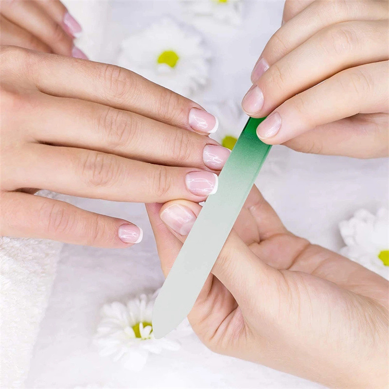 1kom Kristalne staklene turpije za nokte Profesionalne brusne turpije za poliranje Gradient Rainbow turpije za nokte Oprema za brušenje Alati za manikuru