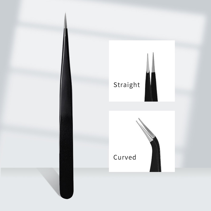 Пинсета за изкуство за нокти Прави и извити кристали Нипер Заострен инструмент за бране Декорация от скъпоценни камъни Направи си сам Материал за маникюр Аксесоари