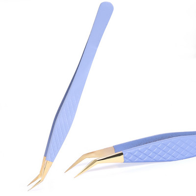 Pensetă pentru extensie de gene, 1 buc. Pensetă de machiaj, din oțel inoxidabil, non-magnetică, antistatică, cu volum, cu precizie 3D