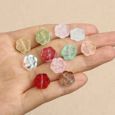 20pcs/lot Veleprodajne višebojne Lampwork perle u obliku cvijeća Staklene perle za izradu nakita DIY Charms Narukvica Poklon za žene