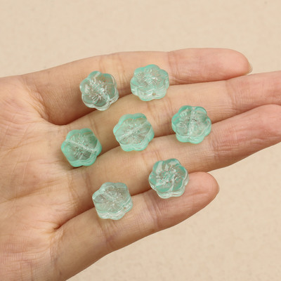 20pcs/lot Veleprodajne višebojne Lampwork perle u obliku cvijeća Staklene perle za izradu nakita DIY Charms Narukvica Poklon za žene