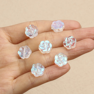 20pcs/lot Veleprodajne višebojne Lampwork perle u obliku cvijeća Staklene perle za izradu nakita DIY Charms Narukvica Poklon za žene