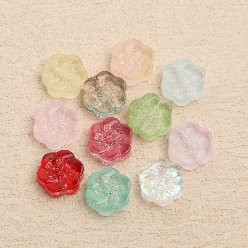 20pcs/lot Veleprodajne višebojne Lampwork perle u obliku cvijeća Staklene perle za izradu nakita DIY Charms Narukvica Poklon za žene