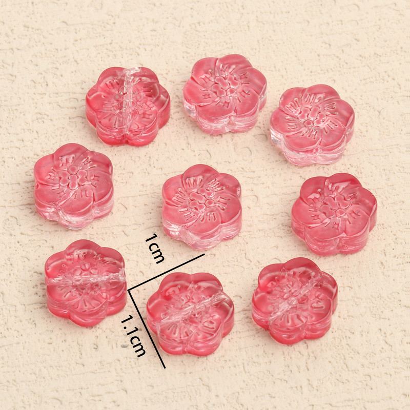 20pcs/lot Veleprodajne višebojne Lampwork perle u obliku cvijeća Staklene perle za izradu nakita DIY Charms Narukvica Poklon za žene