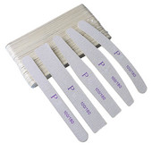 10Pcs/Lot Wood Chip Nail File 100/180 Professional Emery Board Buffer Μανικιούρ Γκρι διπλής όψεως Ξύλινα Buffers για πεντικιούρ