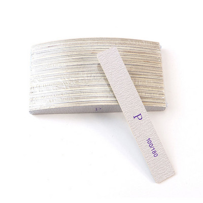 10Pcs/Lot Wood Chip Nail File 100/180 Professional Emery Board Buffer Μανικιούρ Γκρι διπλής όψεως Ξύλινα Buffers για πεντικιούρ