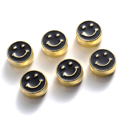 10 tk 8 mm värvi email Smiley Face ümmargused helmed ise ehete tegemiseks käevõru kaelakee naerupära helmed tarvikud võlu