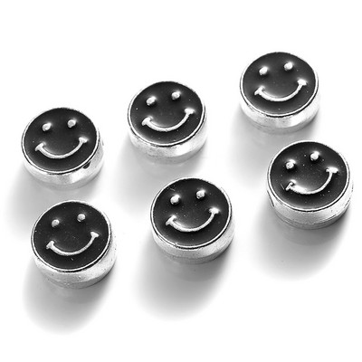 10 tk 8 mm värvi email Smiley Face ümmargused helmed ise ehete tegemiseks käevõru kaelakee naerupära helmed tarvikud võlu