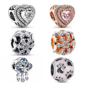 Uus euroopalik originaal võlu ja armastus, ümarad õõnsad helmed, sobivad Pandora käevõrudele DIY naiste ehted