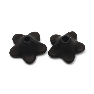 100 tk/partii 10 mm mustad matid akrüülhelmed lillevahehelmed ehete valmistamiseks isetehtud käevõru kaelakee helmemütsid Aksessuaarid