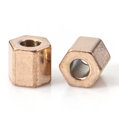 304 χάντρες από ανοξείδωτο ατσάλι Πολύχρωμες εξάγωνες χάντρες διαχωριστικού πρίσματος για DIY κοσμήματα κατασκευής κολιέ Βραχιόλια Μεταλλικές χάντρες, 10 τμχ