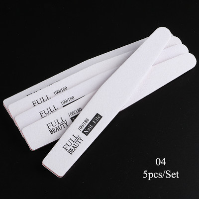 5 τμχ/Παρτίδα Επαγγελματική λίμα νυχιών 100/180 Σετ λείανσης γυαλίσματος Buffer Block Buffing Nail Art Filer Εργαλεία μανικιούρ πεντικιούρ TR1535