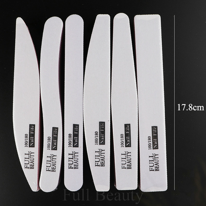 5 τμχ/Παρτίδα Επαγγελματική λίμα νυχιών 100/180 Σετ λείανσης γυαλίσματος Buffer Block Buffing Nail Art Filer Εργαλεία μανικιούρ πεντικιούρ TR1535