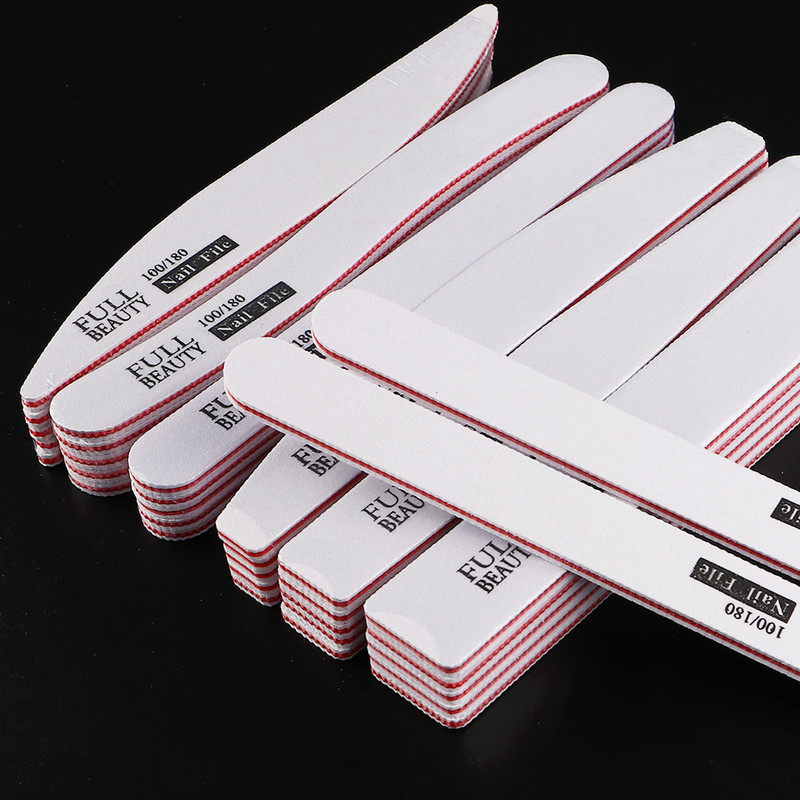 5 τμχ/Παρτίδα Επαγγελματική λίμα νυχιών 100/180 Σετ λείανσης γυαλίσματος Buffer Block Buffing Nail Art Filer Εργαλεία μανικιούρ πεντικιούρ TR1535