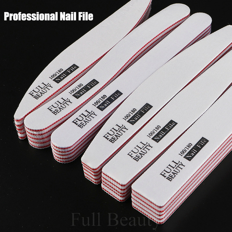 5 τμχ/Παρτίδα Επαγγελματική λίμα νυχιών 100/180 Σετ λείανσης γυαλίσματος Buffer Block Buffing Nail Art Filer Εργαλεία μανικιούρ πεντικιούρ TR1535