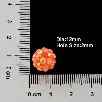 NiceBeads 10 τμχ ΑΒ Έγχρωμες Χάντρες-Χάντρες στρας--Χάντρες Bling-Ρητίνη Χάντρες στρας για Γυναικεία Βραχιόλι Κολιέ Κατασκευή κοσμημάτων