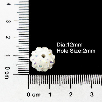 NiceBeads 10 τμχ ΑΒ Έγχρωμες Χάντρες-Χάντρες στρας--Χάντρες Bling-Ρητίνη Χάντρες στρας για Γυναικεία Βραχιόλι Κολιέ Κατασκευή κοσμημάτων