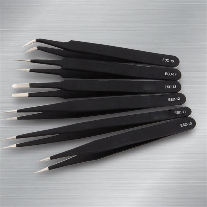 Roostevabast terasest küünarnuki antistaatilised pintsetid küünte kivist paillette näpitsaga maniküür kunstripsmete pintsettide klambri kitkumise tööriist