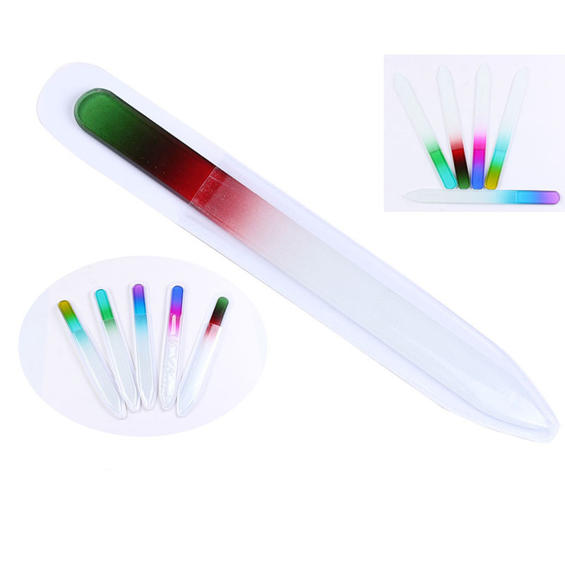 5τμχ 14cm Λίμα νυχιών Κρυστάλλινη Λίμα Γυαλίσματος Νυχιών Γυάλινη Λίμα Μανικιούρ Νυχιών Επαγγελματικό Σετ εργαλείων για βερνίκι νυχιών μόδας