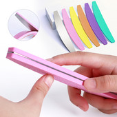 Πολύχρωμο σφουγγάρι Half Moon Nail Files Αντικατάσταση μαξιλαριού για μεταλλική λίμα νυχιών Μίας χρήσης Pad γυαλόχαρτο διπλής όψης Buffer 100 Grit