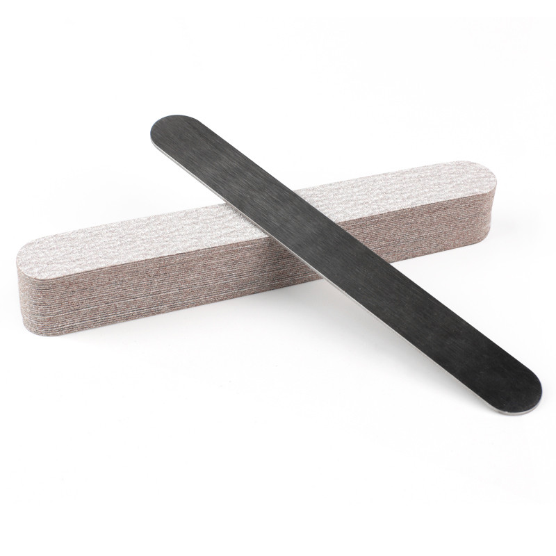 10 τμχ Μίνι αφαιρούμενα μαξιλαράκια λίμας νυχιών 100/180/240 Γκρι λωρίδες γυαλόχαρτου διπλής όψης Μεταλλικό αντικαθιστώμενο γυαλόχαρτο για μανικιούρ