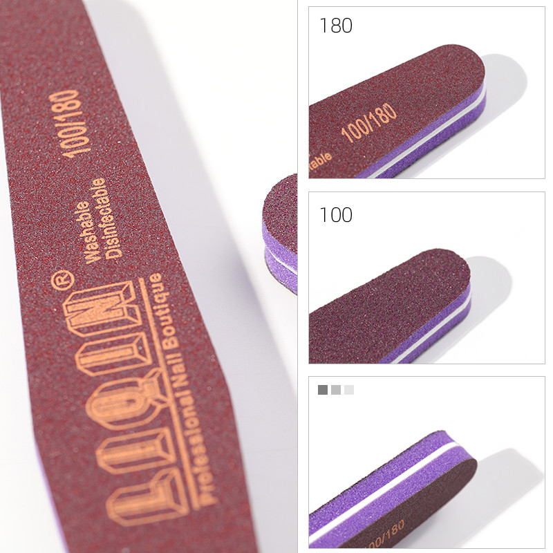 1 tk küüneviil küünekunsti tööriista puhver, kahepoolne küüneviili puhver 180/240 trimmeri lubjapuhver küünekunstis