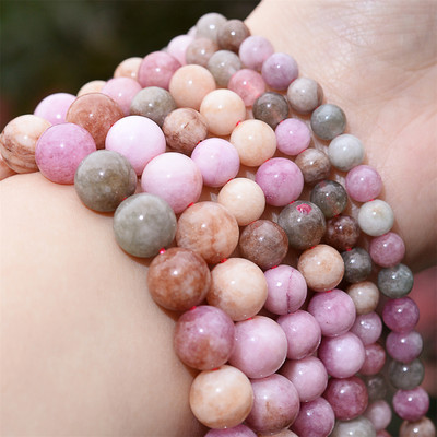Rainbow Alashan Alxa Χάντρες Φυσικής Πέτρας Στρογγυλές Χαλαρές Χάντρες Αποστάτης για Κατασκευή κοσμημάτων Αξεσουάρ κολιέ βραχιόλι DIY 6 8 10mm