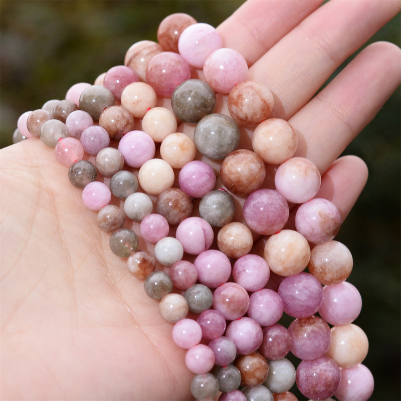 Rainbow Alashan Alxa Χάντρες Φυσικής Πέτρας Στρογγυλές Χαλαρές Χάντρες Αποστάτης για Κατασκευή κοσμημάτων Αξεσουάρ κολιέ βραχιόλι DIY 6 8 10mm