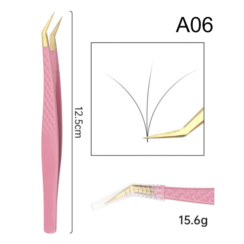 Pinceta za trepavice 3D Volume Profesionalna pinceta za obrve Stezaljka za produljenje trepavica Odlično zatvaranje trepavica Dodaci Alati za šminkanje