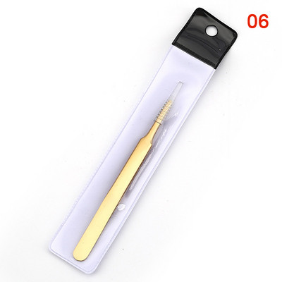 1 τεμ. τσιμπιδάκια για βλεφαρίδες από ανοξείδωτο ατσάλι, ίσια και καμπύλα τσιμπιδάκια υψηλής ακρίβειας, αντιστατικά τσιμπιδάκια για επεκτάσεις βλεφαρίδων