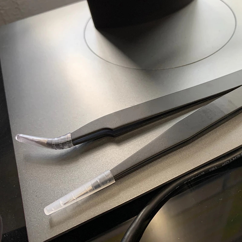 Roostevaba ripsmete pintsettide komplekt Professionaalne ripsmete pikendamiseks Gold Decor Antistaatilised kulmupintsetid ripsmete pikendamiseks