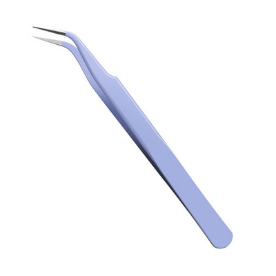 Ανοξείδωτο ατσάλι ίσιο + καμπύλες χρωματιστές λαβίδες για αυτοκόλλητο νυχιών στρας Εργαλείο επιλογής μακιγιάζ βλεφαρίδων DIY τσιμπιδάκι