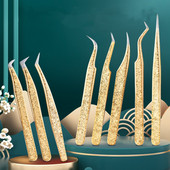 Λαβίδες ακριβείας για βλεφαρίδες για κυρτή μόνωση λαβίδες κλιπ επέκτασης βλεφαρίδων Επαγγελματικά εργαλεία μακιγιάζ νυχιών