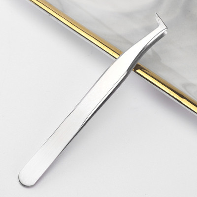 Pensetă pentru gene Pensetă profesională pentru sprâncene Clip de extensie pentru gene Clestă de precizie din aur Accesorii pentru gene Instrumente de machiaj pentru arta unghiilor