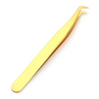 Pensetă pentru gene Pensetă profesională pentru sprâncene Clip de extensie pentru gene Clestă de precizie din aur Accesorii pentru gene Instrumente de machiaj pentru arta unghiilor