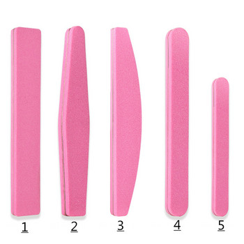 10 τμχ Ανταλλακτικό Γυαλόχαρτο Λίμα Νυχιών με Μεταλλική Πλάκα Ροζ διπλής όψης UV GEL Βερνίκι νυχιών Γυαλόχαρτο Buffer Strips Εργαλεία μανικιούρ