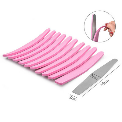 10 komada brusnog papira, zamjenske turpije za nokte s metalnom pločicom, ružičasta, dvostrani UV GEL lak za nokte, brusni pufer trake, alati za manikuru