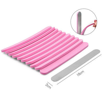 10 komada brusnog papira, zamjenske turpije za nokte s metalnom pločicom, ružičasta, dvostrani UV GEL lak za nokte, brusni pufer trake, alati za manikuru