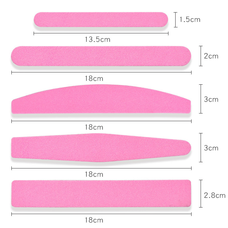 10 komada brusnog papira, zamjenske turpije za nokte s metalnom pločicom, ružičasta, dvostrani UV GEL lak za nokte, brusni pufer trake, alati za manikuru