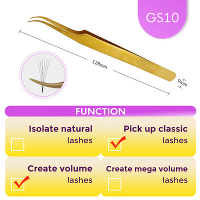 MILAMOD Pinceta za nadogradnju trepavica Kliješta Profesionalne pincete Visoko precizne pincete za trepavice od nehrđajućeg čelika škare Šminka