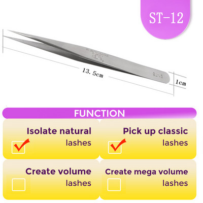 MILAMOD Pinceta za nadogradnju trepavica Kliješta Profesionalne pincete Visoko precizne pincete za trepavice od nehrđajućeg čelika škare Šminka