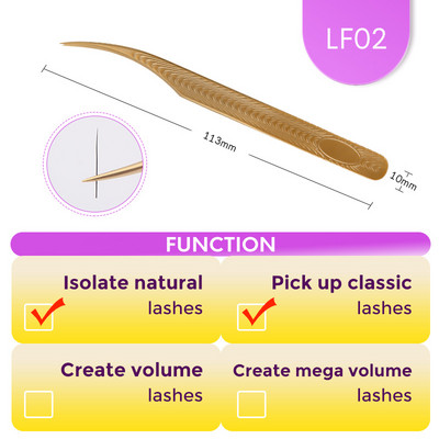 MILAMOD Pinceta za nadogradnju trepavica Kliješta Profesionalne pincete Visoko precizne pincete za trepavice od nehrđajućeg čelika škare Šminka