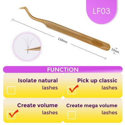 MILAMOD Pinceta za nadogradnju trepavica Kliješta Profesionalne pincete Visoko precizne pincete za trepavice od nehrđajućeg čelika škare Šminka