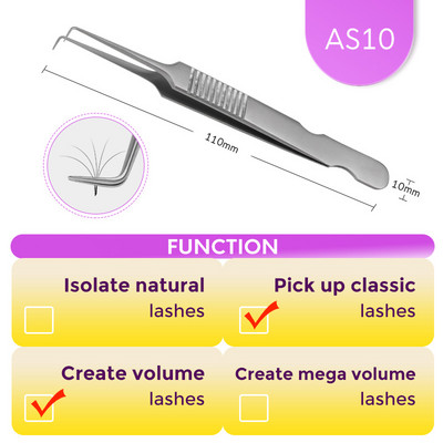 MILAMOD Pinceta za nadogradnju trepavica Kliješta Profesionalne pincete Visoko precizne pincete za trepavice od nehrđajućeg čelika škare Šminka