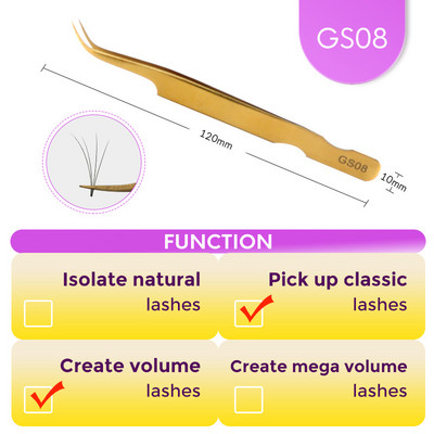 MILAMOD Pinceta za nadogradnju trepavica Kliješta Profesionalne pincete Visoko precizne pincete za trepavice od nehrđajućeg čelika škare Šminka