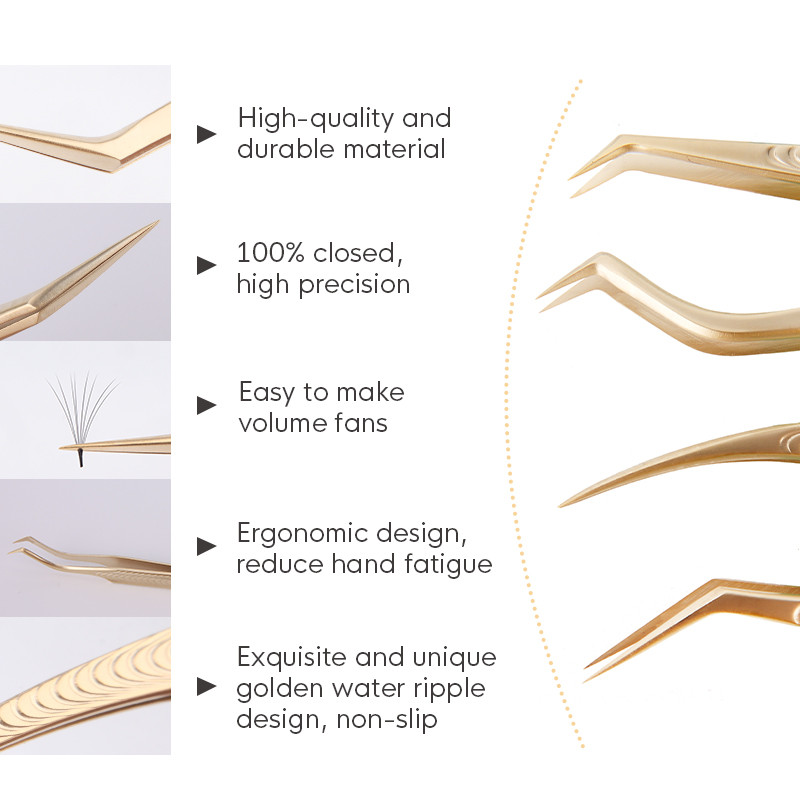 MILAMOD Pinceta za nadogradnju trepavica Kliješta Profesionalne pincete Visoko precizne pincete za trepavice od nehrđajućeg čelika škare Šminka