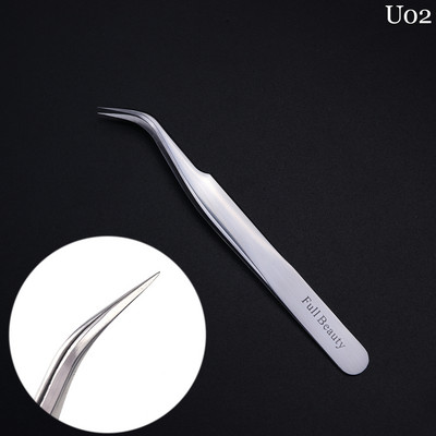 1Gb Super Sharp skropstu pieaudzēšanas pincetes nerūsējošā tērauda uzacu pincetes izliektas taisnas skropstu klipši grima rīki NTC01-04