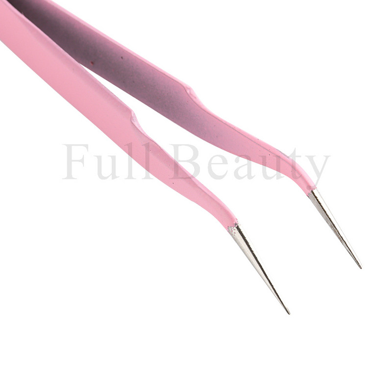 1vnt Super Sharp blakstienų priauginimo pincetai nerūdijančio plieno antakių pincetai išlenkti tiesūs blakstienų segtukai makiažo įrankiai NTC01-04